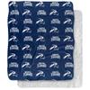 University of North Florida Logo Pattern Silky Touch Sherpa Back Super Soft Throw Blanket,Logo Pattern view 1