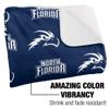 University of North Florida Logo Pattern Silky Touch Sherpa Back Super Soft Throw Blanket,Logo Pattern view 3