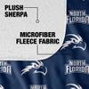 University of North Florida Logo Pattern Silky Touch Sherpa Back Super Soft Throw Blanket,Logo Pattern view 4