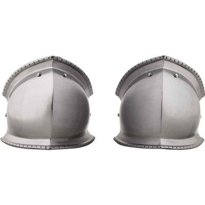 ARTIZANSTORE Medieval Classic Knights Steel Poleyns Knee Cops Armor SCA Armour SCA Fighting Silver Armor Halloween Costume