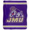 James Madison University Dukes Primary Logo Silky Touch Sherpa Back Super Soft Throw Blanket,Primary Logo view 2