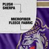 James Madison University Dukes Primary Logo Silky Touch Sherpa Back Super Soft Throw Blanket,Primary Logo view 4