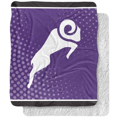 Cornell College Rams Blanket, 50"x60" Logo Dots, Silky Touch Sherpa Back Super Soft Throw Blanket