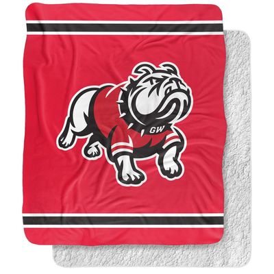 Gardner-Webb University Runnin' Bulldogs Primary Logo Silky Touch Sherpa Back Super Soft Throw Blanket,Primary Logo