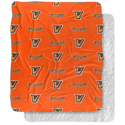 University of Texas Rio Grande Valley Vaqueros Blanket, 50"x60" Logo Pattern, Silky Touch Sherpa Back Super Soft Throw Blanket