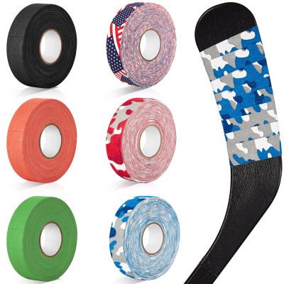 Deekin 6 Rolls Hockey Tape USA Flag Camo Lacrosse Stick Tape Waterproof Non Slip Hockey Athletic Sports Stick Baseball, 1'' x 27 Yards/Roll(Vintage,Vivid)