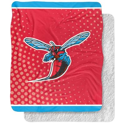 Delaware State University Hornets Logo Dots Silky Touch Sherpa Back Super Soft Throw Blanket,Logo Dots