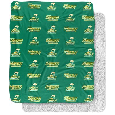Norfolk State University Logo Pattern Silky Touch Sherpa Back Super Soft Throw Blanket,Logo Pattern