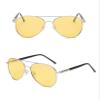 WIRUN Night Vision Glasses Anti-Glare Polarized UV400 Aviator Night Driving Glasses for Men & Women Fishing Cycling Golf (Silver) view 4