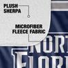 University of North Florida Primary Logo Silky Touch Sherpa Back Super Soft Throw Blanket,Primary Logo view 4