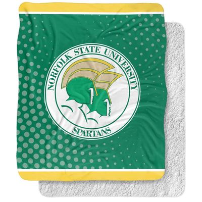 Norfolk State University Logo Dots Silky Touch Sherpa Back Super Soft Throw Blanket,Logo Dots