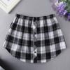3 Pieces Shirt Extender for Women Adjustable Layering Fake Top Lower Sweep Shirt Half Length Skirt, Security of under skirts (C SET,4XL) view 3