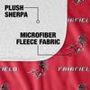 Fairfield University Stags Blanket, 50"x60" Logo Pattern, Silky Touch Sherpa Back Super Soft Throw Blanket view 4