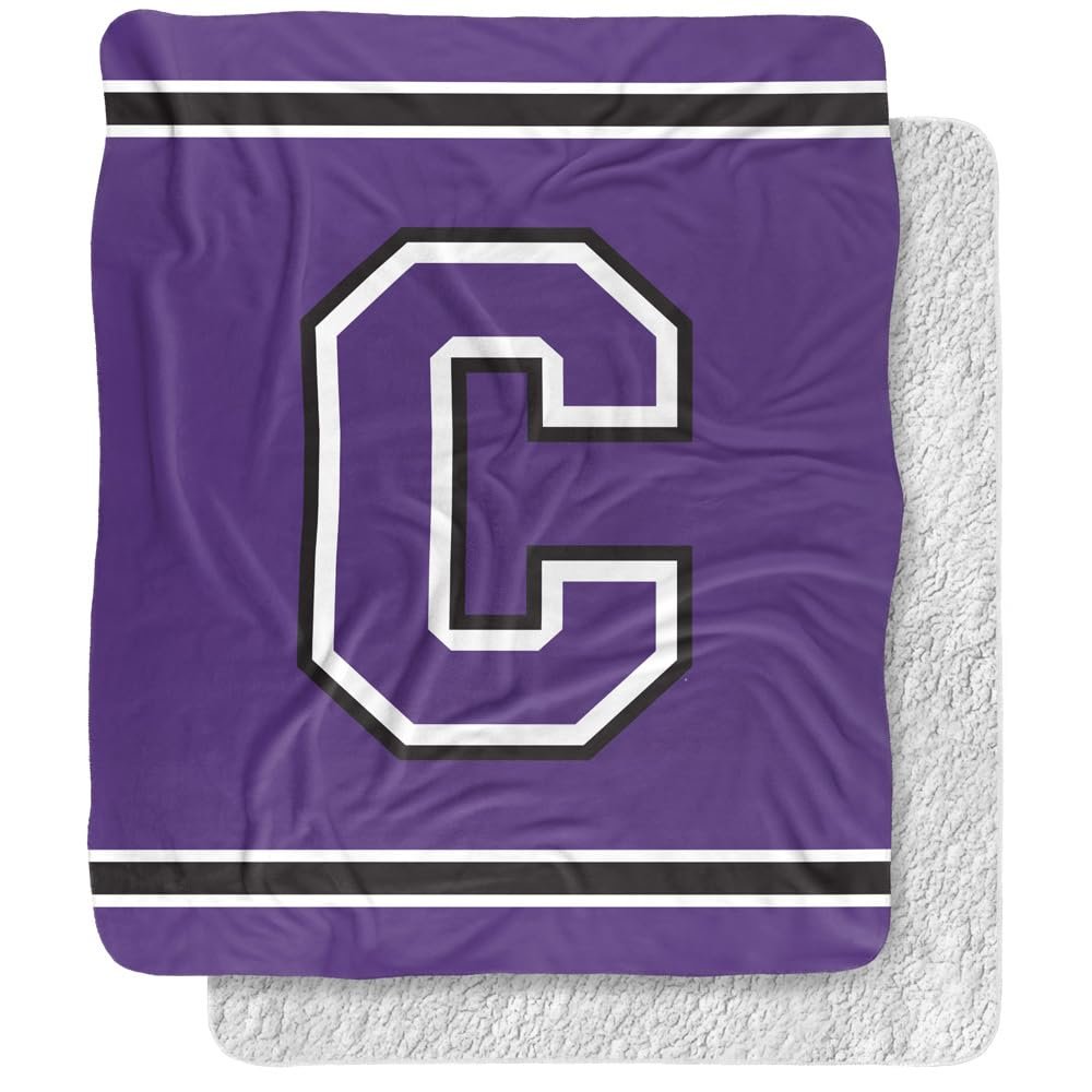 Cornell College Rams Blanket, 50"x60" Primary Logo, Silky Touch Sherpa Back Super Soft Throw Blanket