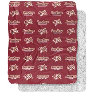 Rhode Island College Anchorman Logo Pattern Silky Touch Sherpa Back Super Soft Throw Blanket,Logo Pattern