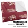 Rhode Island College Anchorman Logo Pattern Silky Touch Sherpa Back Super Soft Throw Blanket,Logo Pattern view 3