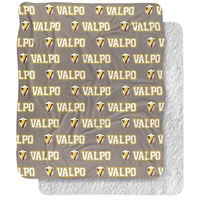 Valparaiso University Beacons Logo Pattern Silky Touch Sherpa Back Super Soft Throw Blanket,Logo Pattern
