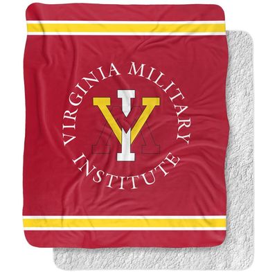 Virginia Military Institute Keydets Primary Logo Silky Touch Sherpa Back Super Soft Throw Blanket,Primary Logo