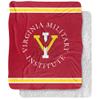Virginia Military Institute Keydets Primary Logo Silky Touch Sherpa Back Super Soft Throw Blanket,Primary Logo view 1