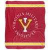 Virginia Military Institute Keydets Primary Logo Silky Touch Sherpa Back Super Soft Throw Blanket,Primary Logo view 2