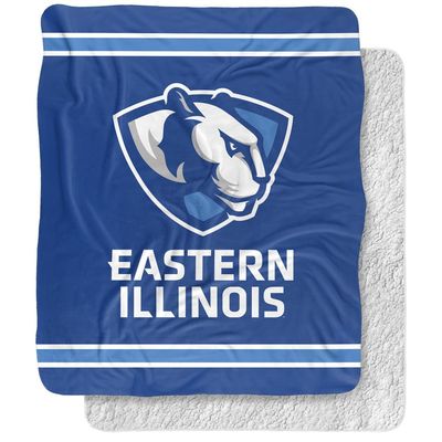 Eastern Illinois University Panthers Primary Logo Silky Touch Sherpa Back Super Soft Throw Blanket,Primary Logo