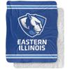 Eastern Illinois University Panthers Primary Logo Silky Touch Sherpa Back Super Soft Throw Blanket,Primary Logo view 1