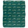 Jacksonville University Dolphins Logo Pattern Silky Touch Sherpa Back Super Soft Throw Blanket,Logo Pattern view 2