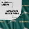 Jacksonville University Dolphins Logo Pattern Silky Touch Sherpa Back Super Soft Throw Blanket,Logo Pattern view 4