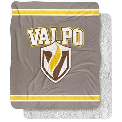 Valparaiso University Beacons Primary Logo Silky Touch Sherpa Back Super Soft Throw Blanket,Primary Logo