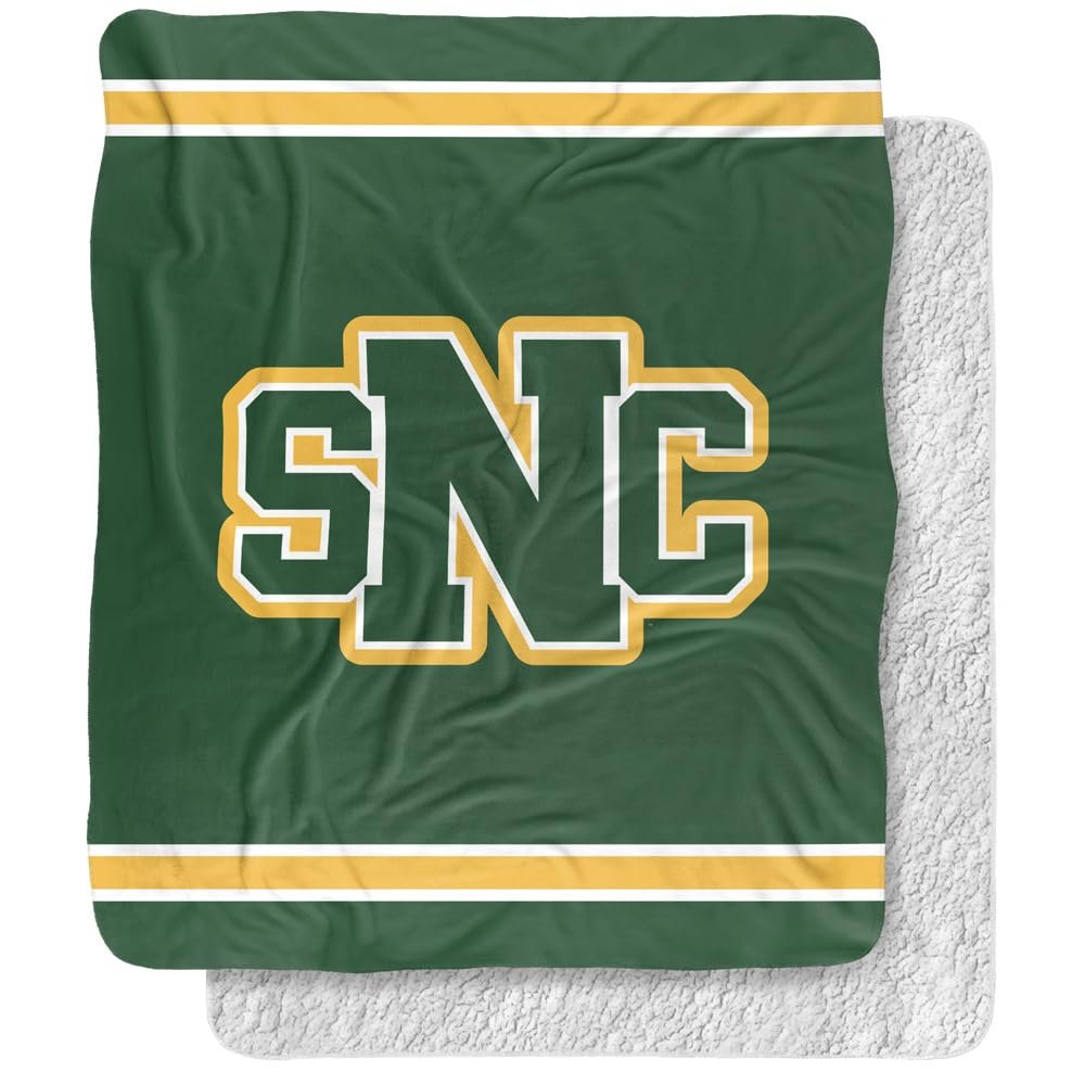 St. Norbert College Greeen Knights Primary Logo Silky Touch Sherpa Back Super Soft Throw Blanket,Primary Logo