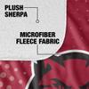 Central Washington University Wildcats Logo Dots Silky Touch Sherpa Back Super Soft Throw Blanket,Logo Dots view 4
