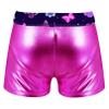 Sxiwei Kids Girls Shiny Metallic Gymnastics Dance Bottoms Printed Gym Fitness Sports Booty Shorts Colorful Butterfly Navy 10 Years view 2
