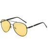 WIRUN Night Vision Glasses Anti-Glare Polarized UV400 Aviator Night Driving Glasses for Men & Women Fishing Cycling Golf (Black) view 1