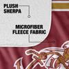 Rhode Island College Anchorman Primary Logo Silky Touch Sherpa Back Super Soft Throw Blanket,Primary Logo view 4