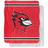 Wesleyan University Cardinals Primary Logo Silky Touch Sherpa Back Super Soft Throw Blanket,Primary Logo view 1