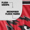 Wesleyan University Cardinals Primary Logo Silky Touch Sherpa Back Super Soft Throw Blanket,Primary Logo view 4