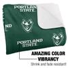 Portland State University Vikings Logo Pattern Silky Touch Sherpa Back Super Soft Throw Blanket,Logo Pattern view 3