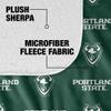 Portland State University Vikings Logo Pattern Silky Touch Sherpa Back Super Soft Throw Blanket,Logo Pattern view 4