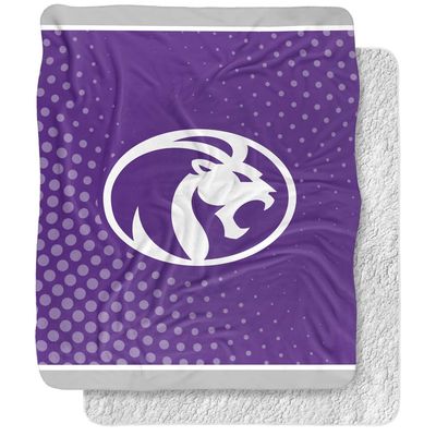 University of North Alabama Lions Logo Dots Silky Touch Sherpa Back Super Soft Throw Blanket,Logo Dots