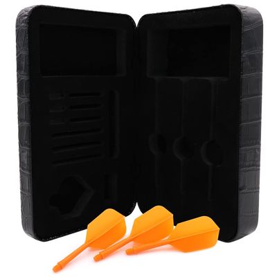 CUESOUL Professional Luxury PU Dart Case with AK5 Dart Flight Slim for Steel Tip Darts or Soft Tip Darts