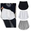 3 Pieces Shirt Extender for Women Adjustable Layering Fake Top Lower Sweep Shirt Half Length Skirt, Security of under skirts (A SET,3XL) view 1