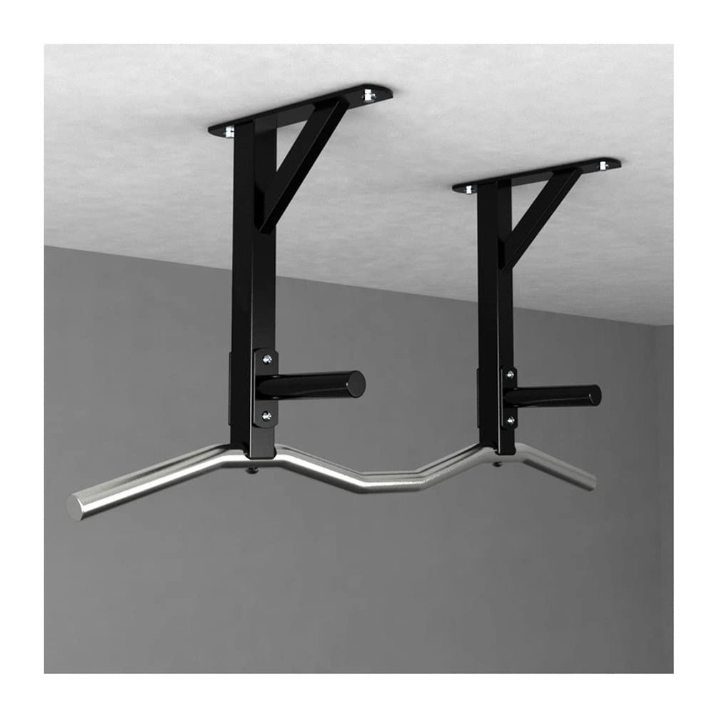 Wall Mounted Pull Up Bar, Home Gym Garage Strength Training Fitness Bar, Steel Base and Stainless Steel Grip, Load 300 kg