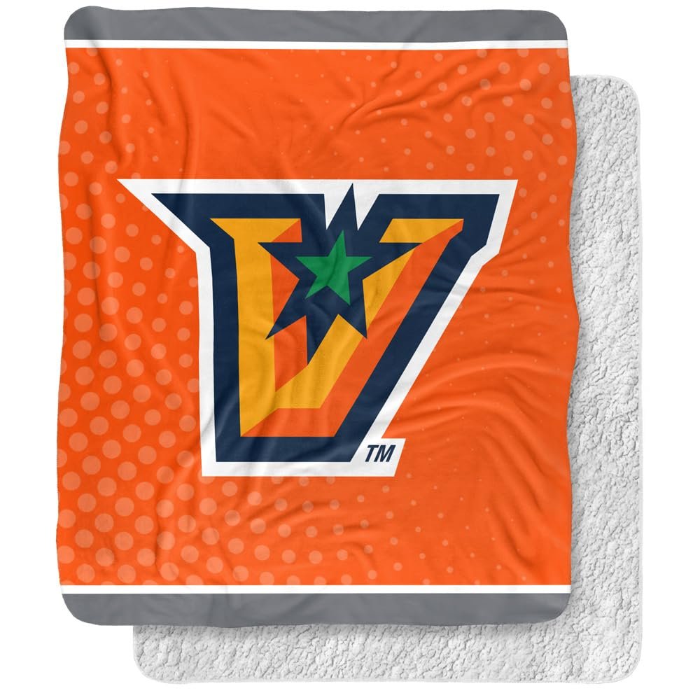 University of Texas Rio Grande Valley Vaqueros Blanket, 50"x60" Logo Dots, Silky Touch Sherpa Back Super Soft Throw Blanket