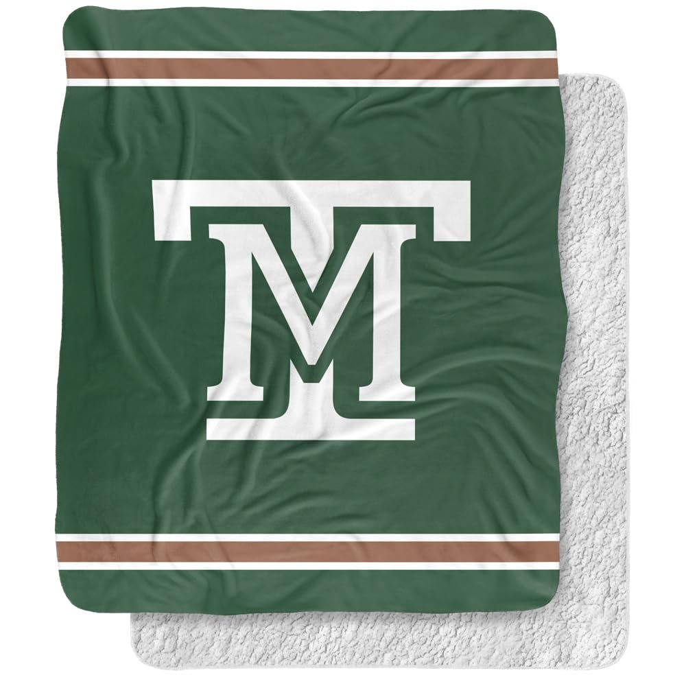 Montana Tech University Orediggers Primary Logo Silky Touch Sherpa Back Super Soft Throw Blanket,Primary Logo