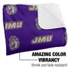 James Madison University Dukes Logo Pattern Silky Touch Sherpa Back Super Soft Throw Blanket,Logo Pattern view 3