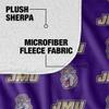 James Madison University Dukes Logo Pattern Silky Touch Sherpa Back Super Soft Throw Blanket,Logo Pattern view 4