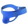 JEsilunmaMY Mens Seamless Underwear Ice Silk Low Rise U Convex Pouch G-String Thong Solid Color Breathable T-Back Panties (Blue1,Large) view 1