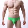 JEsilunmaMY Mens Seamless Underwear Ice Silk Low Rise U Convex Pouch G-String Thong Solid Color Breathable T-Back Panties (Green1,Large) view 2