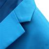 Men's Slim Fit Double Breasted Jacket Slim Fit Business Daily Prom Blazer Peak Lapel Groom Wedding Party Suit Coat (Blue 3,XX-Large) view 3