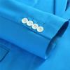Men's Slim Fit Double Breasted Jacket Slim Fit Business Daily Prom Blazer Peak Lapel Groom Wedding Party Suit Coat (Blue 3,XX-Large) view 4